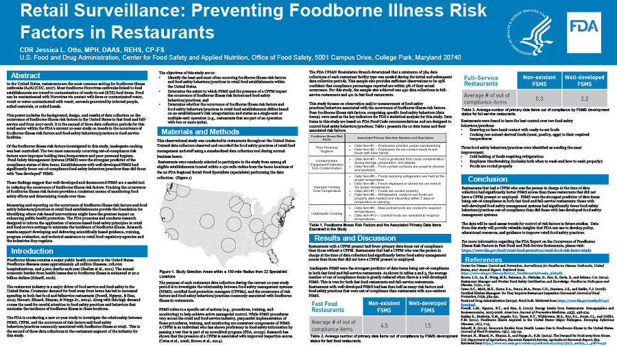 Retail Surveillance: Preventing Foodborne Illness Risk Factors in Restaurants