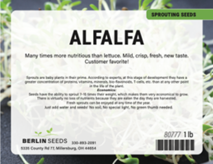 Berlin Seeds Alfalfa seed label_1