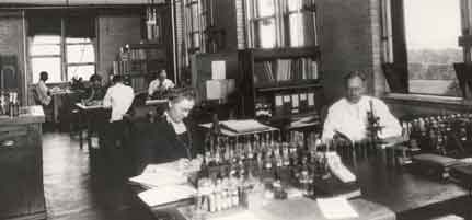 Burton J. Howard in the Laboratory