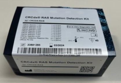 The CRCdx® RAS Mutation Detection Kit, test from colorectal cancer tumors.