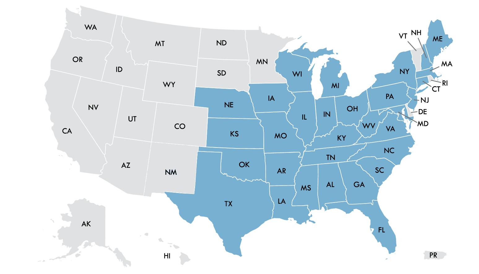 Product Distribution Map - Investigation of Outbreak of Cyclospora Illnesses Related to Iceberg Lettuce - August 13, 2026