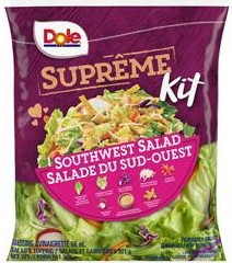 Dole Southwestt Salad Salade Du Sud-Ouest Supreme Kit