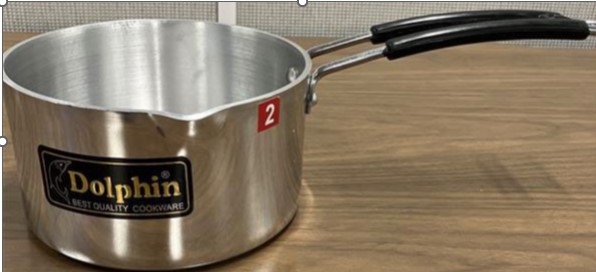 Image of Dolphin brand aluminum saucepan 