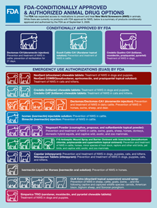 FDA-Conditionally Approved and Authorized Animal Drug Options for New World Screwworm  (Infographic)