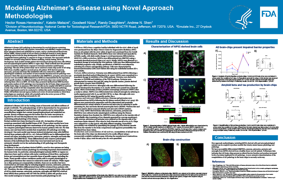 Modeling Alzheimer’s disease using Novel Approach Methodologies