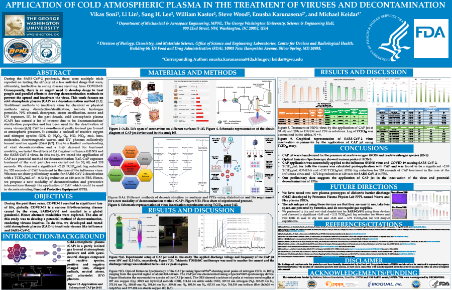 Application Of Cold Atmospheric Plasma In The Treatment Of Viruses And Decontamination