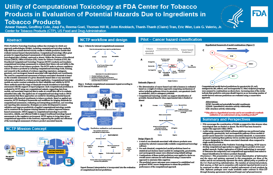 Utility of Computational Toxicology at FDA Center for Tobacco Products in Evaluation of Potential Hazards Due to Ingredients in Tobacco Products