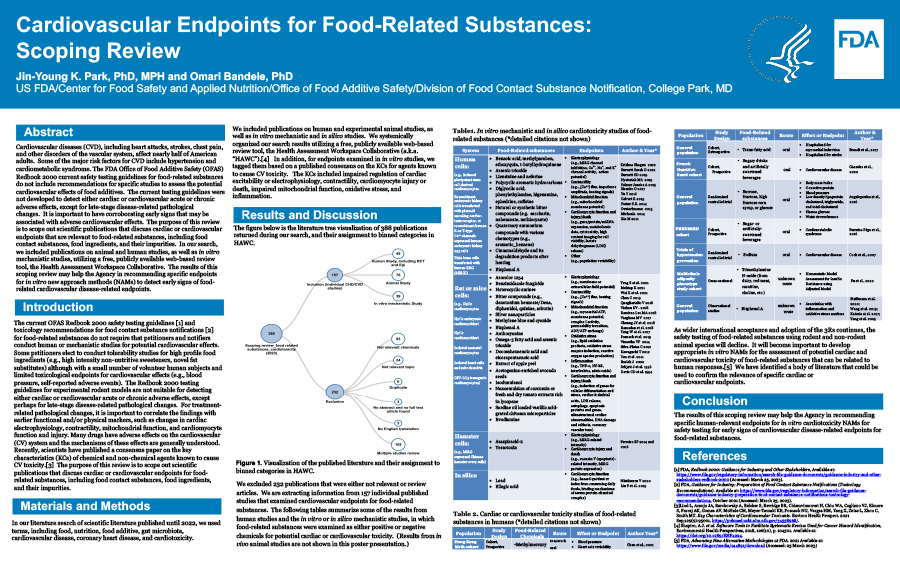 Cardiovascular endpoints for food-related substances: Scoping Review