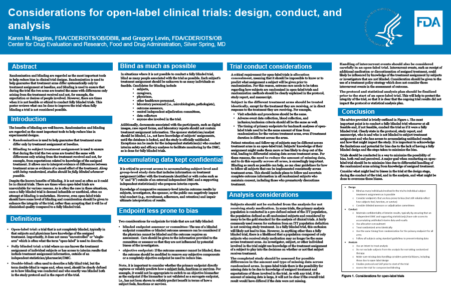 Considerations for open-label clinical trials: design, conduct, and analysis