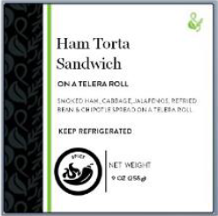 Ham Torta Sandwich on A Telera Roll