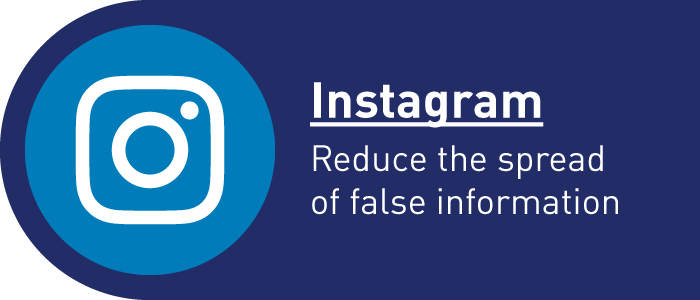 Reduce the spread of false information on Instagram. Click here.