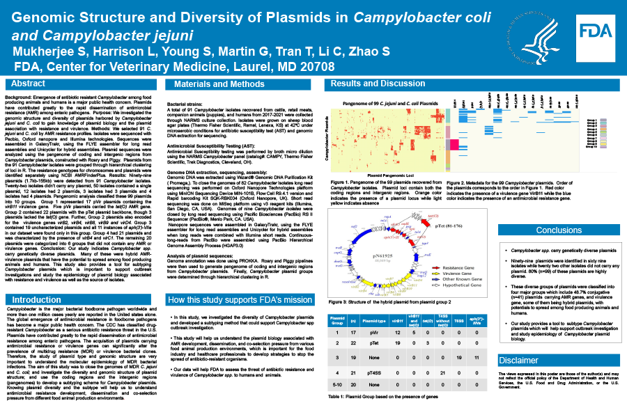 Genomic Structure and Diversity of Plasmids in Campylobacter coli and C. jejuni