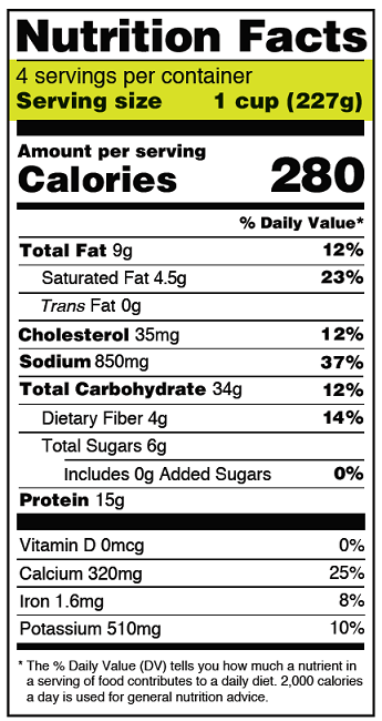 What's on the Nutrition Facts Label