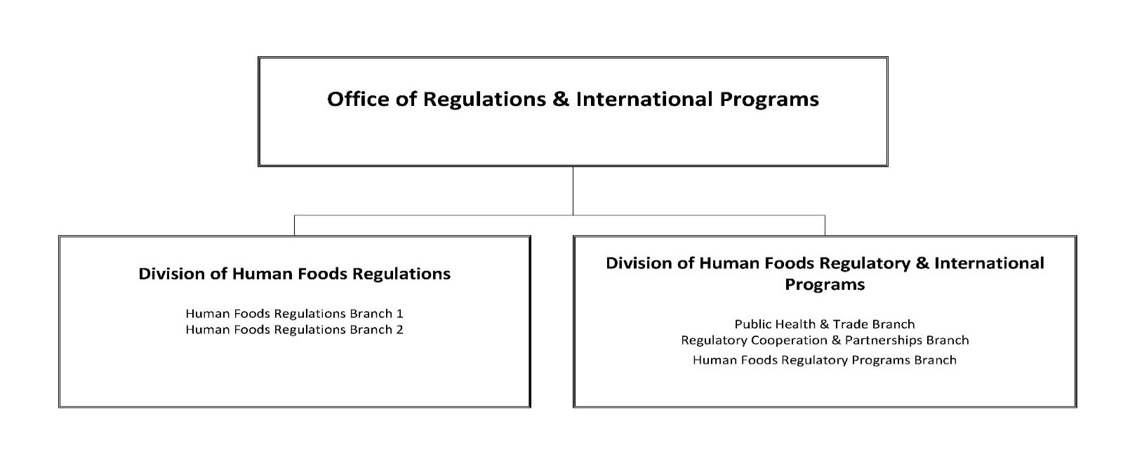 Office of Regulations and International Programs (ORIP) Org Chart