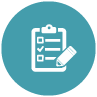 teal clipboard icon