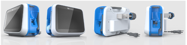 The Plum Duo Infusion System front, side and back views.