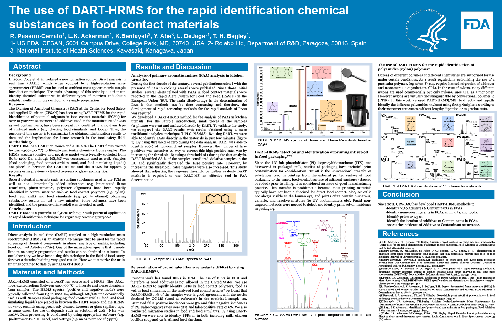 The Use of DARTHRMS for the Rapid Identification Chemical Substances