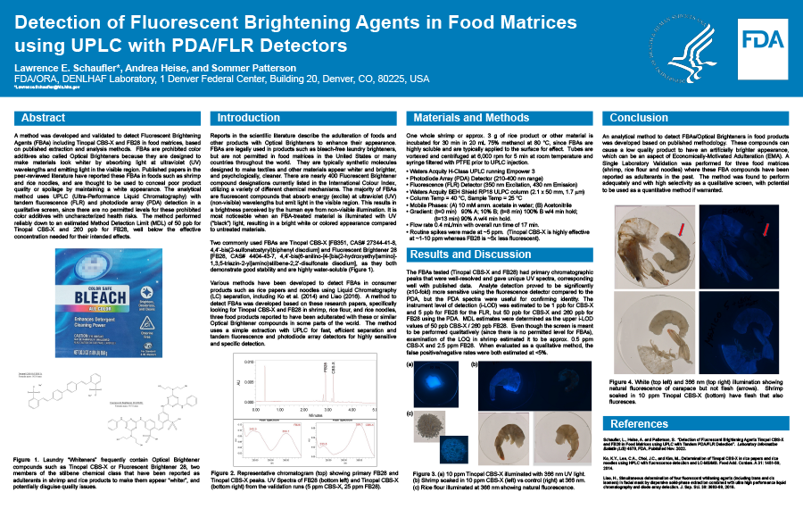 Detection of Fluorescent Brightening Agents in Food Matrices using UPLC with PDA/FLR Detectors