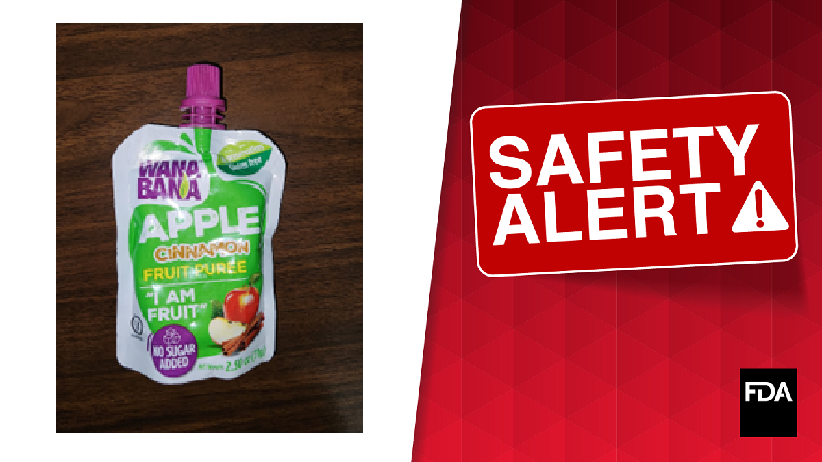  Safety Alert: WanaBana Apple Cinnamon Fruit Puree Pouches 