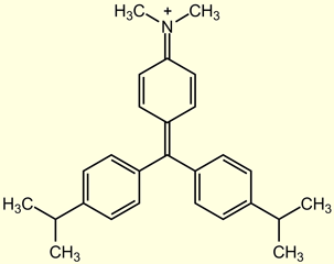 Chemical structure of Crystal Violet or Gentian Violet(BG)