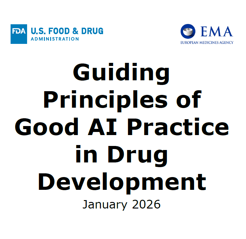 Cover image of Guiding Principles og Good AI Practice in Drug Development