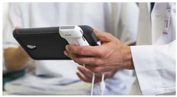 Lumify transducer connected to compatible Android device or iOS device