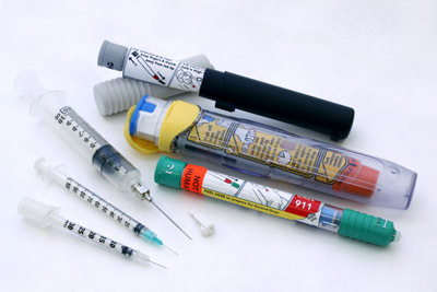 Examples of sharps needles and syringes