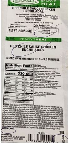 readymeals Ready 2 Heat Red Chile Sauce Chicken Enchiladas