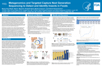 Poster - Metagenomics and Targeted Capture Next Generation Sequencing to Detect and Identify Insects in Foods 