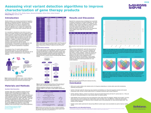 Poster Image - Assessing viral variant detection algorithms to improve characterization of gene therapy products and biologics