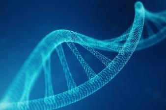 Artificial Intelligence DNA molecule