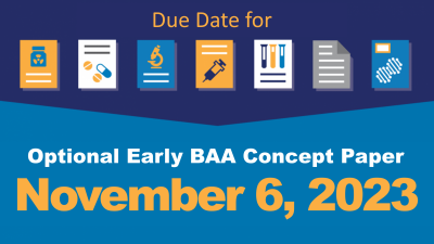Due Date for Optional Early BAA Concept Paper November 6, 2023
