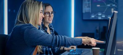 Women working on computer