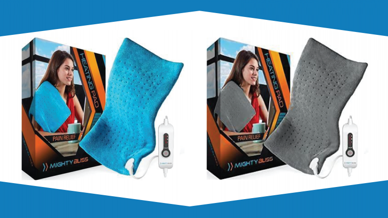 Picture of Mighty Bliss Electric Heating Pads with packaging