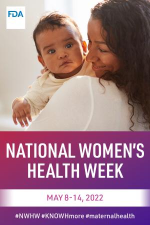 National Women's Health Week- Pinterest- happy woman and infant