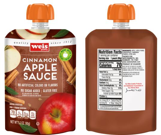 Sample WEIS Product Images from the Investigation of Elevated Lead Levels in Applesauce Pouches (November 2023)
