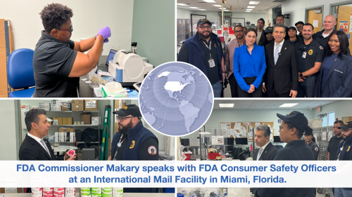 Doctor Marty Makary visits FDA scientists working in satellite laboratories.