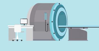 Cartoon Illustration of an MRI Machine