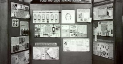 black and white image of Chamber of Horrors FDA exhibit