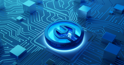 Icon of a wrench over a circuit board.