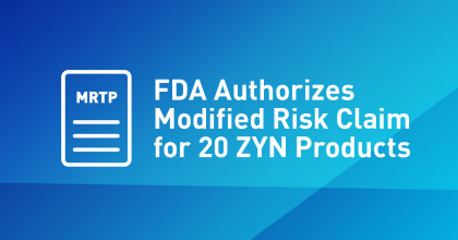 FDA authorizes Modified Risk Claim for 20 ZYN Products