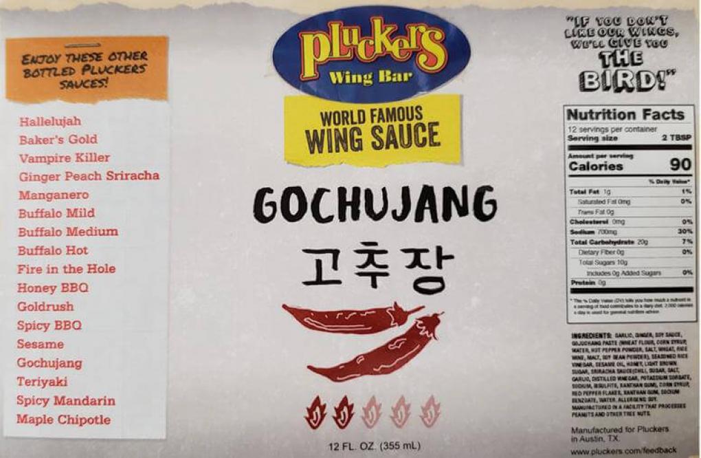 Milk, Soy, and Wheat Allergy Alerts Pluckers World Famous Wing Sauce