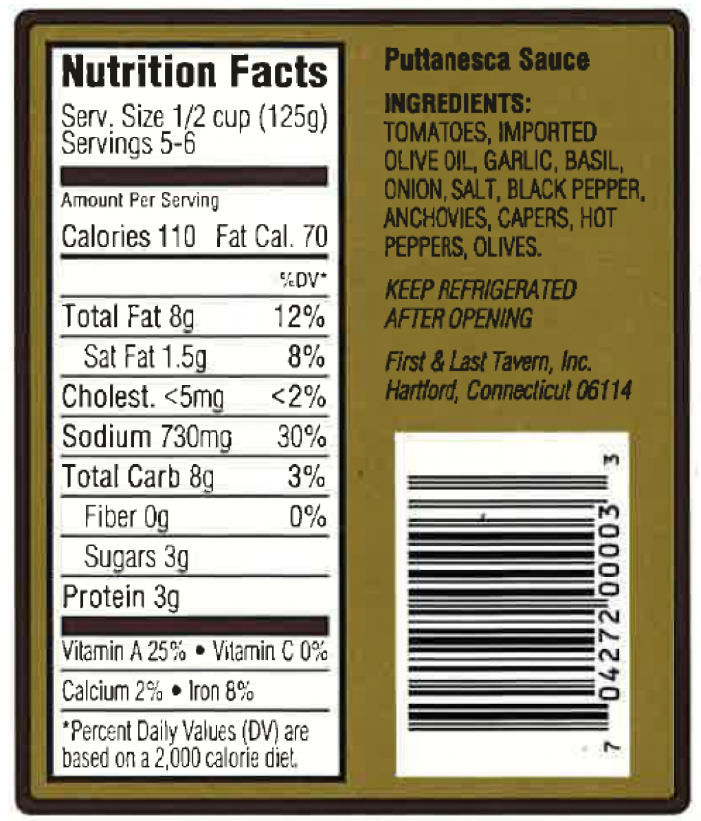 First and Last Bakery Recalls Tomato Sauces Over Potential Botulism Risk 4 fl4