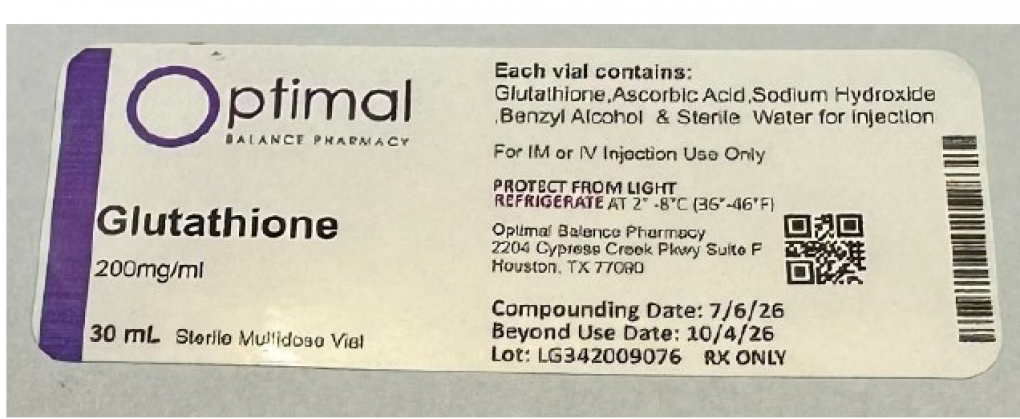 美国官方召回源每日巡检：Optimal Balance Pharmacy