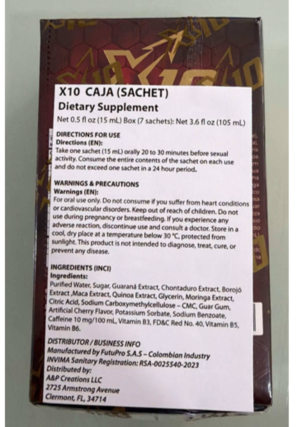 X10 Natural Enhancement Supplement