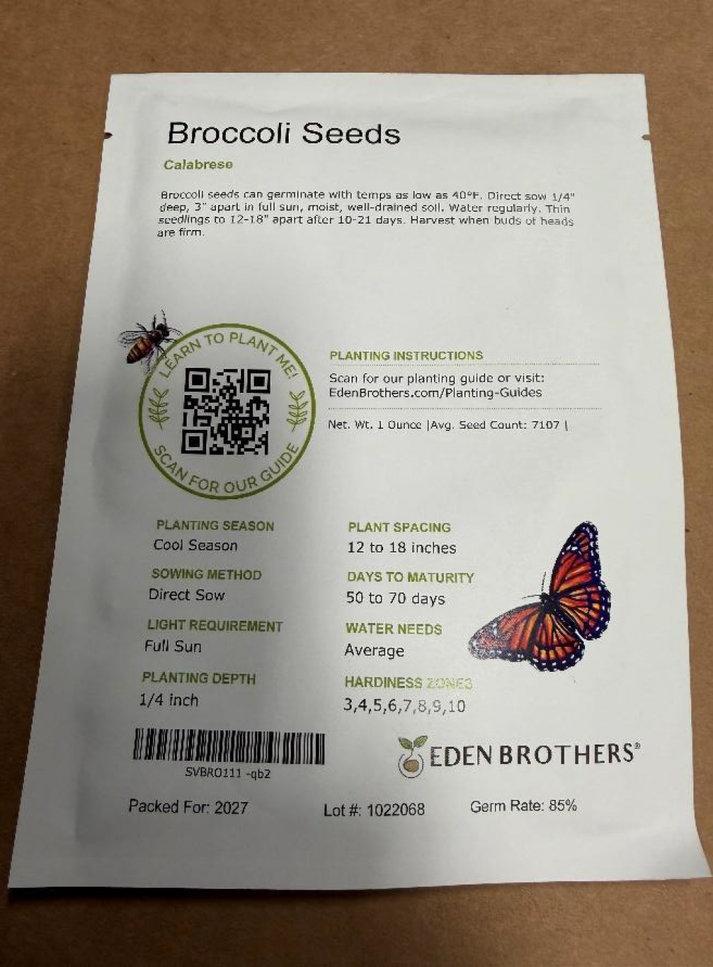 美国官方召回源每日巡检：EDEN BROTHERS