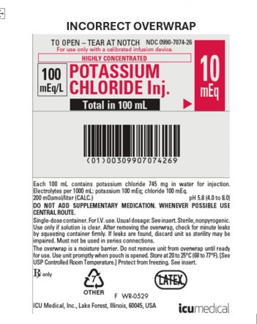 Otsuka ICU Medical Recalls Potassium Chloride Injection Over Labeling Error That Could Lead to Dangerous Overdose 1 incorrect 1