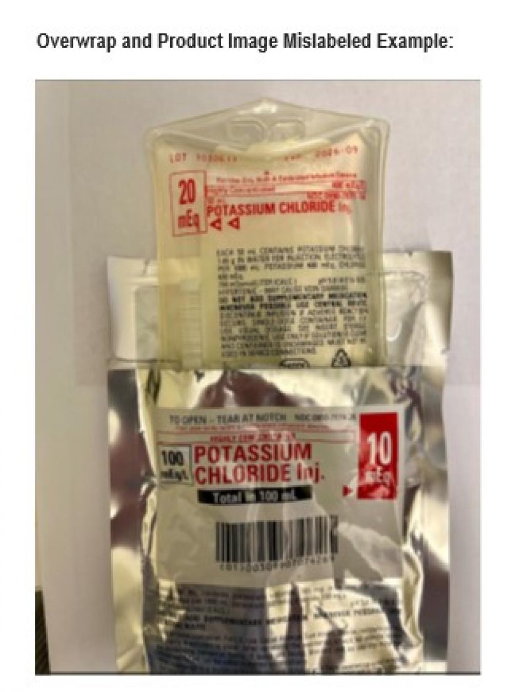 Otsuka ICU Medical Recalls Potassium Chloride Injection Over Labeling Error That Could Lead to Dangerous Overdose 3 mislabelled