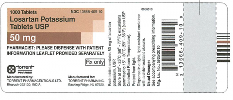 Brown/white label, Losartan Potassium Tablet, 50mg, 1000 tablets