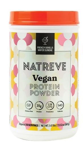 Natreve Vegan Protein Powder, Net Wt. 1.47lb